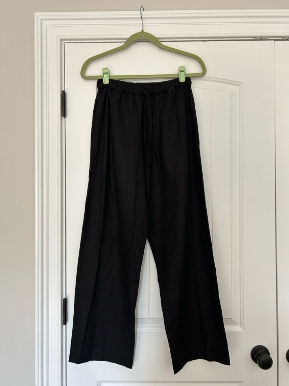 Woven Silk Pants Black Small - Picture 5 of 9